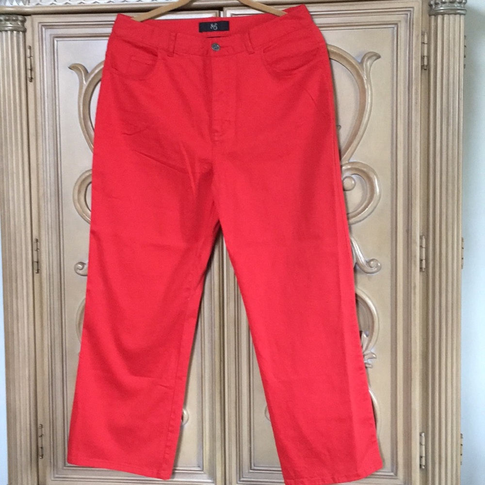 iOS red stretchy pants nwot size 12